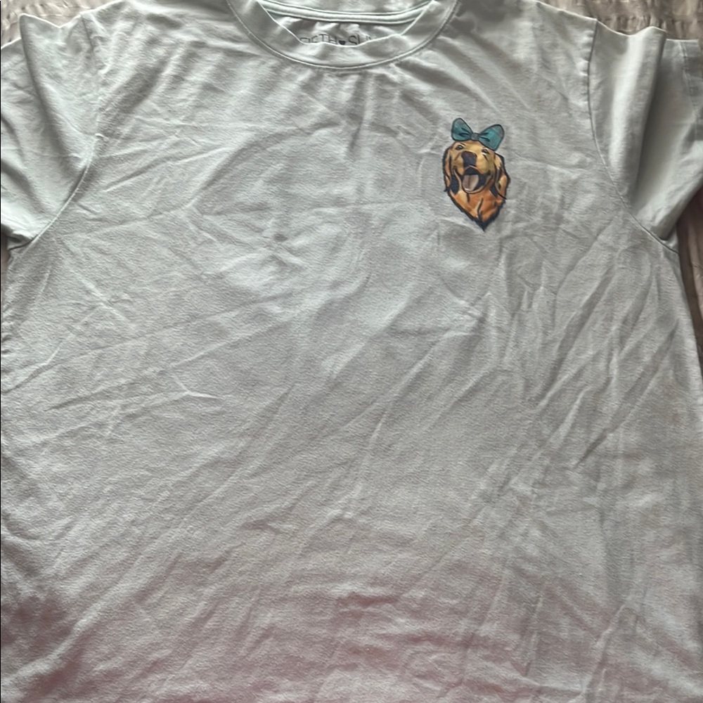 Fifth Sun Light Blue Tee Shirt with slight bleach stains